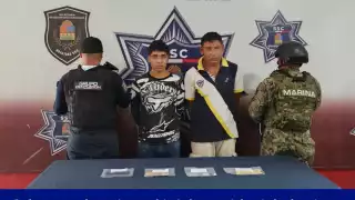 Los dos extorsionadores fueron puestos a disposición de la FGE.