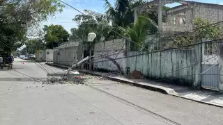 En la calle no solo es el único poste en mal estado, en otras partes de la colonia se han reportado otros más