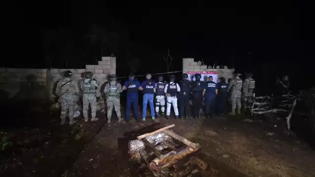 Las evidencias como los vehículos fueron asegurados por los elementos de las uerzas federales, estatales y del municipio