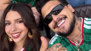 Christian Nodal y Ángela Aguilar van juntos al partido México vs Ecuador