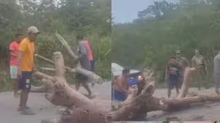 Pescadores de Villamadero retuvieron a un convoy de la Secretaría de Marina.