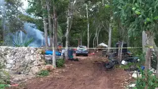 Escena del crimen en Polyuc, Felipe Carrillo Puerto