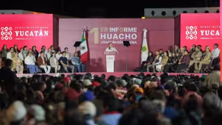 Joaquín Díaz Mena da su primer informe de gobierno en Izamal
