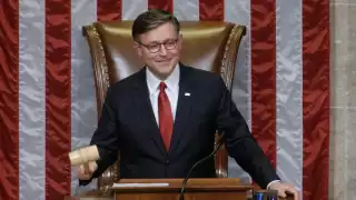 Mike Johnson,  presidente de la Cámara de Representantes de Estados Unidos