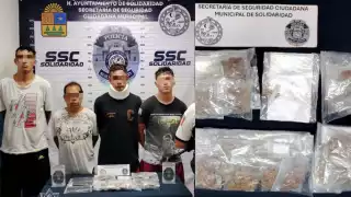 Detienen a peruano y tres mexicanos por posesión de drogas en Playa del Carmen