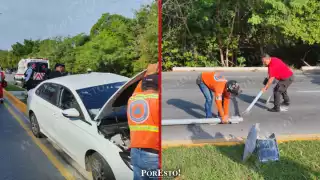 Conductora pierde el control y ocasiona daños en infraestructura eléctrica