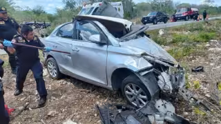 Mortal accidente en la carretera Mérida-Celestún deja cinco muertos.