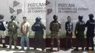 La FGECAM realizó cateos simultáneos en tres comunidades del municipio de Campeche: Alfredo V. Bonfil, La Libertad y Quetzal Edzná.