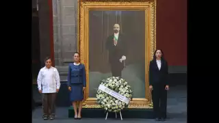 Claudia Sheinbaum, encabezó un homenaje en el Patio de Honor de Palacio Nacional con motivo del 112° aniversario luctuoso de Francisco I. Madero