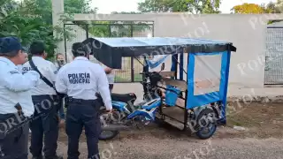 Un perro salió repentinamente de un callejón y provocó el accidente.