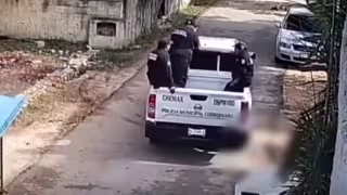 Suspenden a policía tras aplastar a can, en Chemax