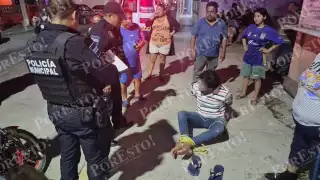 Un hombre resultó lesionado por arma blanca y un joven fue detenido por autoridades.