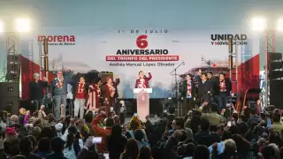 Claudia Sheinbaum, virtual presidenta electa, encabezó el festejo por el sexto aniversario del inicio de la Cuarta Transformación