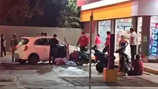 El hombre era el blanco del ataque y el menor resultó ser víctima colateral