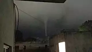 La tromba marina se formó durante la noche en Chetumal