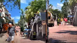 Bomberos arribaron al lugar