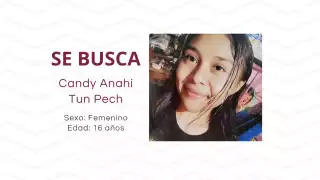 La Fiscalía de Campeche solicita ayuda para localizar a Candy Anahí Tun Pech, de 16 años, desaparecida desde el 16 de agosto.