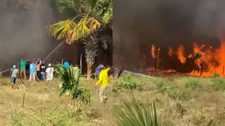 El incendio en Chiquilá amenazaba con alcanzar una gasolinera 