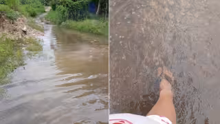 Familias de la calle Carmita Montero, en Hool, amanecieron entre encharcamientos tras las recientes lluvias.