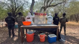 Las fuerzas federales identificaron instalaciones utilizadas para la fabricación de metanfetamina en la localidad de Los Brasiles