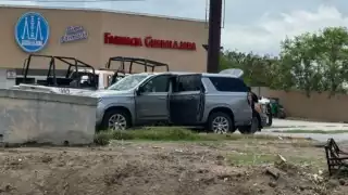 Una camioneta fue asegurada tras la balacera en Matamoros