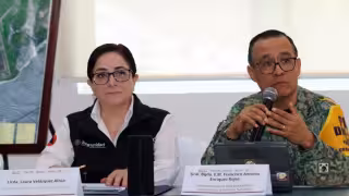 La titular de la CNPC, Laura Velázquez Alzúa, encabezó desde Michoacán una sesión del Puesto de Comando