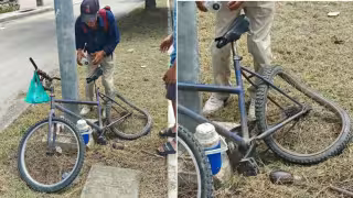 Un adulto mayor fue atropellado mientras circulaba en bicicleta.