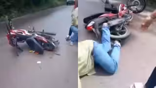 Carretera a Luis Echeverría registra otro accidente con motociclista lesionado