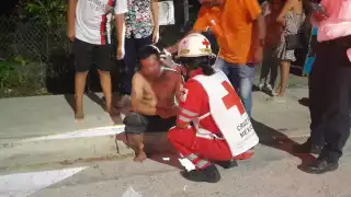 Terminó con lesiones sangrantes