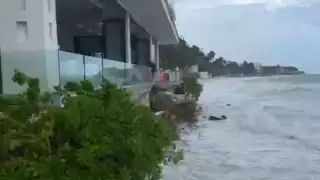 Así lucía el mar en Playa Mamita's
