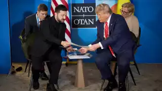 Los presidentes de Ucrania, Volodimir Zelenski y de Estados Unidos, Donald Trump, se reunieron en la Cumbre de la OTAN que se realiza en La Haya