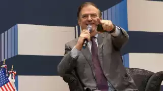 Marcelo Ebrard, secretario de Economía, participó en la 85ª Asamblea Anual de la American Society of Mexico (Amsoc)