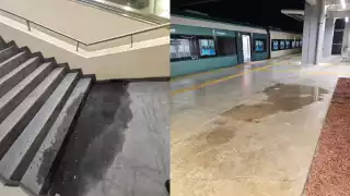 Filtraciones de agua registradas en áreas comunes y de abordaje-descenso de vagones