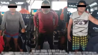 Los tres hombres fueron detenidos por la Conaspeca