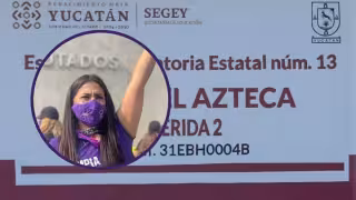 La activista Olimpia Coral envió apoyo a las estudiantes del Plantel Azteca Mérida 2