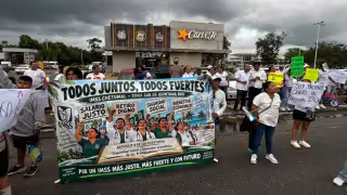 Manifestación de profesionales de salud en Chetumal.