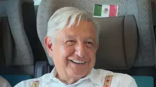 Andrés Manuel López Obrador en el Tren Maya