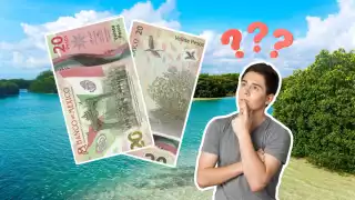 En el billete de 20 pesos mexicanos aparece un paisaje vinculado a los mayas.