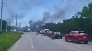 Los vecinos cerraron la carretera 307, donde incendiaron neumáticos