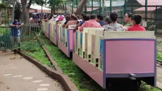 El trenecito del Centenario de Mérida nuevamente se descarrilló