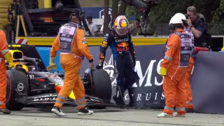 Checo Pérez no pudo terminar la Q1 al estrellar su auto en la curva ocho del circuito de Hungaroring