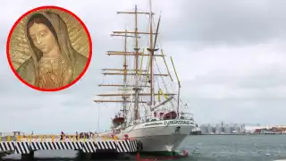 Cadetes, quienes integran la tripulación, recordaron la supuesta Virgen de Guadalupe que permanece oculta en el barco
