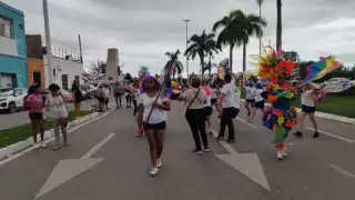 La lluvia no frenó la participación en la Marcha LGBT de Campeche