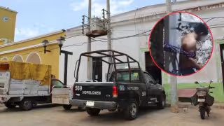 Vecinos detienen a presunto ladrón en Bolonchén de Rejón.
