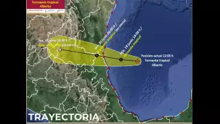 Conoce en tie mpo real la trayectoria de la Tormenta Tropical Alberto