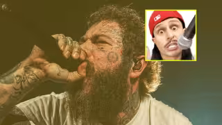 Post Malone rinde homenaje a Oliver Tree en medio de su concierto.