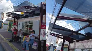 El paradero afectado se ubica frente a Chedraui de la avenida Gobernadores.