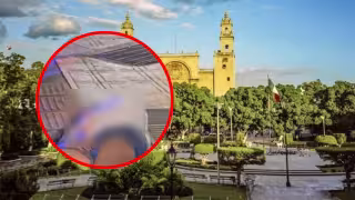 Adolescente se desploma en plena Plaza Grande de Mérida y desata movilización policiaca