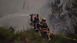 Uno de los principales obstáculos para los bomberos son las rachas de viento, que alcanzan cerca de 40 kilómetros por hora