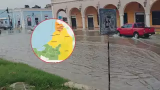 En la capital de Campeche, las inundaciones son las principales afectaciones.